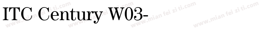 ITC Century W03字体转换